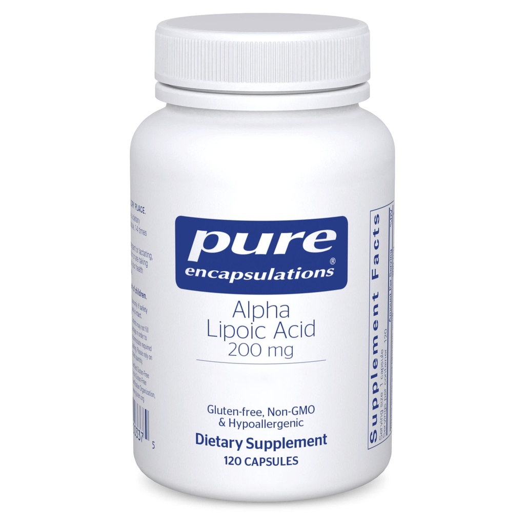 순수한 캡슐화 알파 Lipoic 산 200 mg - 200mg ALA - Liver & 산화 방지제 지원 * - Nerve 건강 & Carb 대사를 위해 - 채식주의자 & 비 GMO 보충교재 - 120의 캡슐