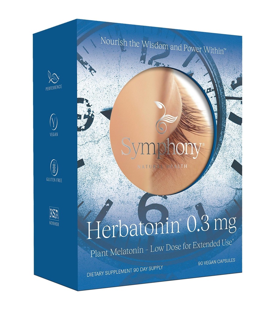 Herbatonin® 0.3 mg – 최초의 식물 기반, 천연 멜라토닌 보충 (Phyto-Melatonin) - 낮은 복용량 수면 보조, Circadian Rhythm 및 세포 건강 지원 - 90 캡슐 (90 일 공급)