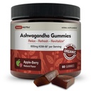 KSM-66 Ashwagandha Gummies - 600mg 유기농 뿌리 추출물 - 맛있는 천연 사과 - 베리 맛 | Relaxation, Focus, & Energy (60 Gummies) 지원
