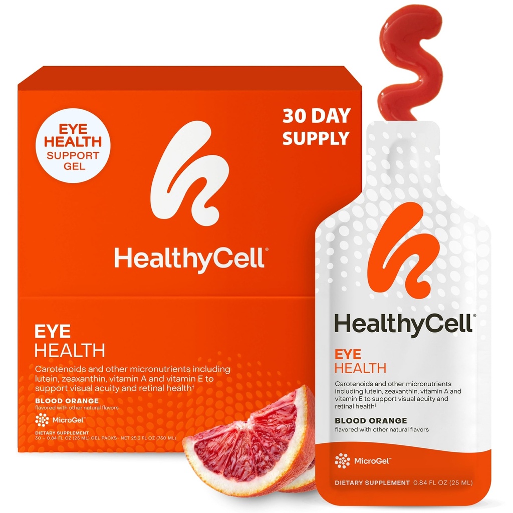 건강한 눈 건강 매일 액체 보충교재 - Lutein, Zeaxanthin, Astaxanthin & Sight 배려 & Macular 지원을 위한 beta Carotene를 가진 눈 비타민 & 무기물 - 30의 젤 팩