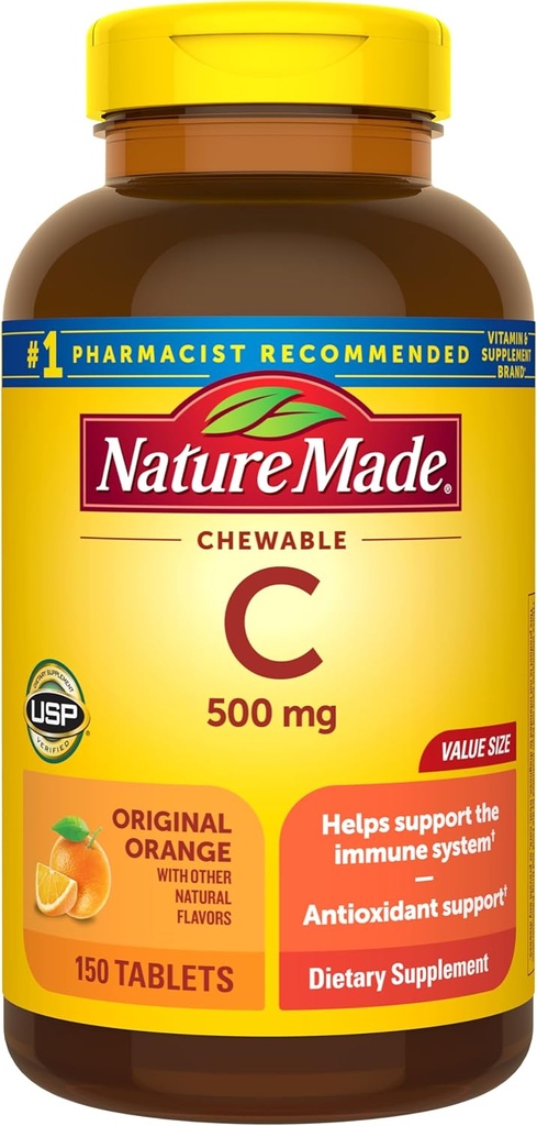 성격은 비타민 C 500 mg Chewables, 오렌지, 150 ct를 만들었습니다