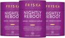 FRISKA Nightly Reboot Enzyme 및 Probiotics 보충, 더 나은 소화 및 수면 촉진, 남성과 여성, Melatonin, Chamomile, 90 캡슐에 대한 Gut 건강 지원