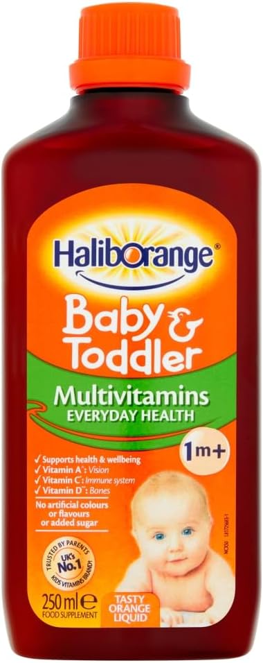 Haliborange 모든 자연적인 주황색 풍미 Multivitamni 액체