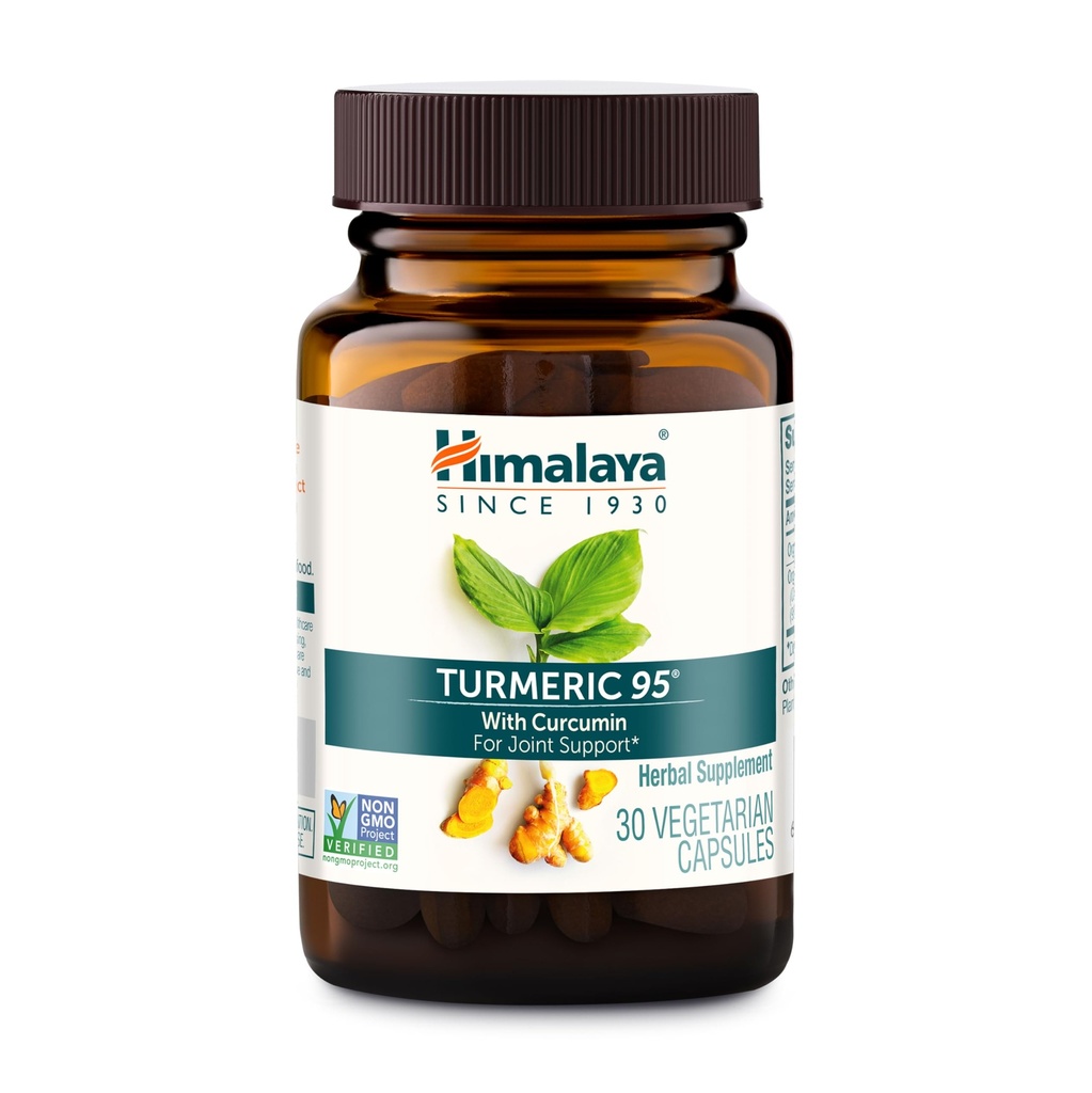 히말라야 심황 95 - 합동 지원과 이동성, 95% Curcuminoids를 위한 Turmeric Curcumin를 가진 초본 보충교재 - Vegan, 비 GMO, 글루텐 자유로운, 600 mg의 30의 캡슐