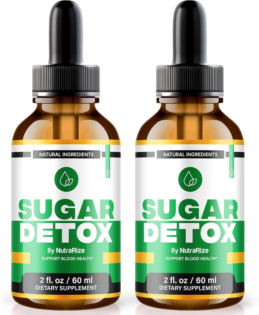 NutraRize (2 팩) Sugar Detox Drops, SugarDetox Drops, 21-Day Sugar Detox Challenge, 초보자를위한 모든-Natural Liquid Cleanse, 프리미엄 혈액 공식 Gotas 리뷰 (60 인분)