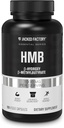 Jacked Factory Essentials HMB 캡슐 - HMB는 Calorie-Deficits 동안 근육 고장을 방지하고 근육 회복을 강화하는 Lean 근육 성장을 위해 보충합니다 - 120 Veggie 캡슐
