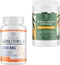 Urolithin 보충 1500MG 플러스 브라운 밥 단백질 + 최고 녹색 분말 Electrolytes & Tonic 허브를 가진 Superfood 보충교재