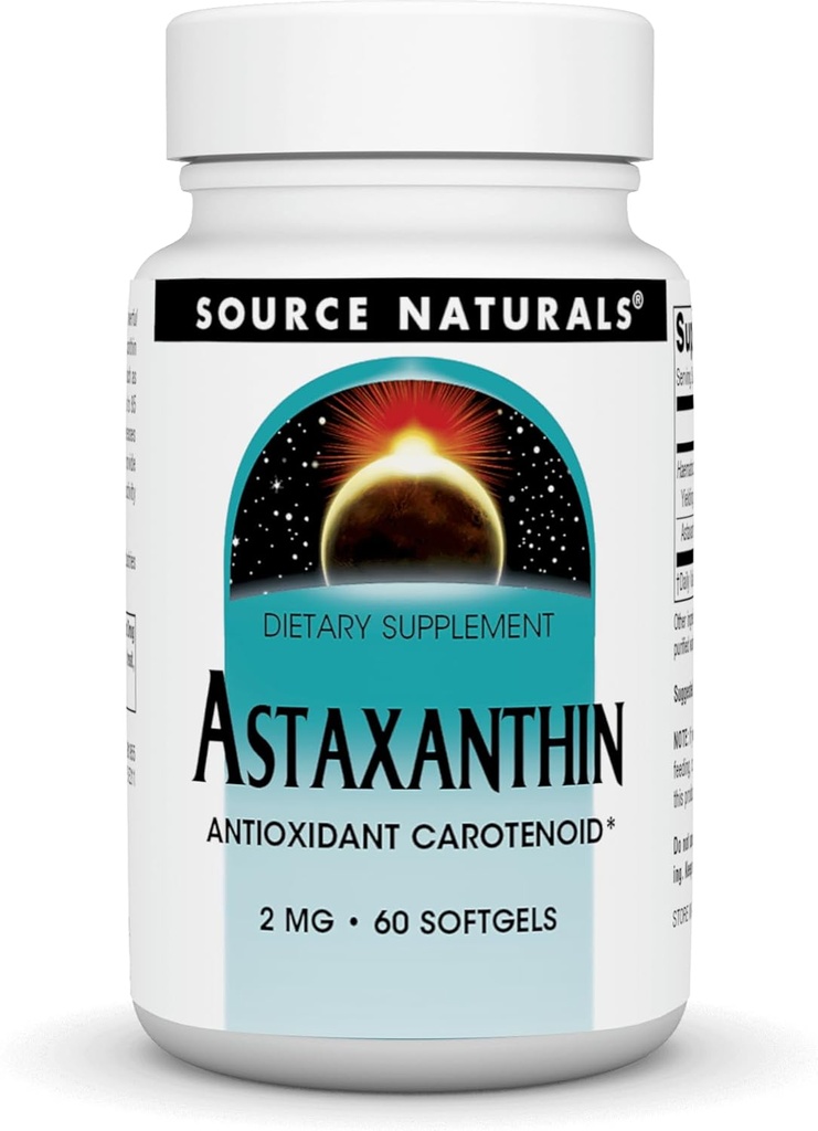 SOURCE NATURALS Astaxanthin 2 Mg 연약한 젤, 60 조사