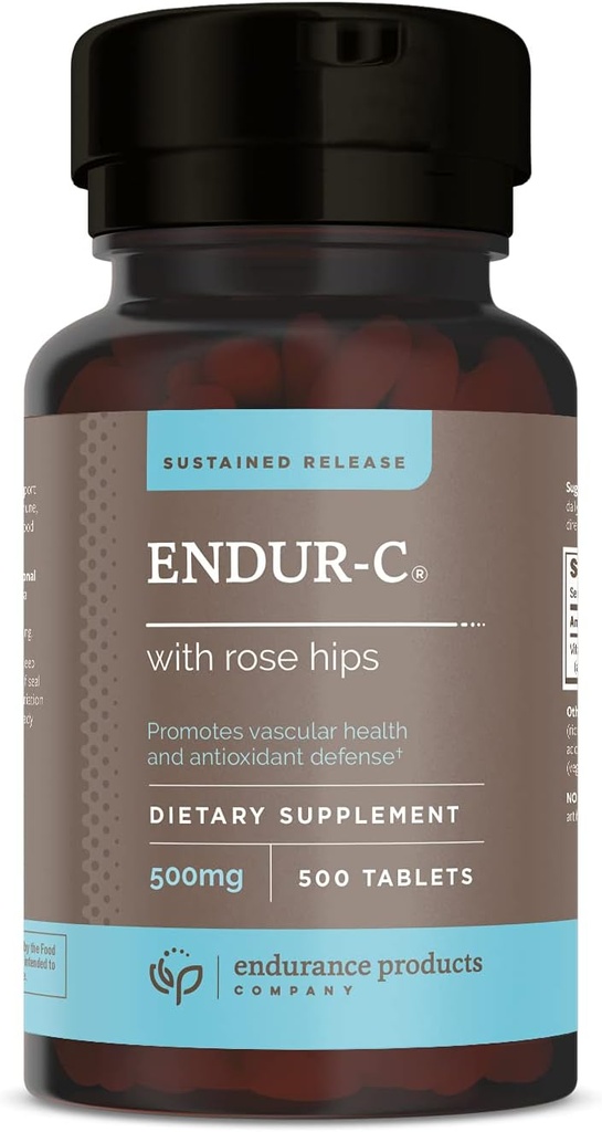 로즈 Hips를 가진 ENDUR-C는 방출 비타민 C 500mg 500 탭을 중단했습니다