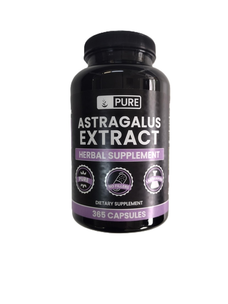 순수한 본래 성분 Astragalus (365의 캡슐) 마그네슘 또는 밥 충전물 없음, 항상, 확인되는 실험실