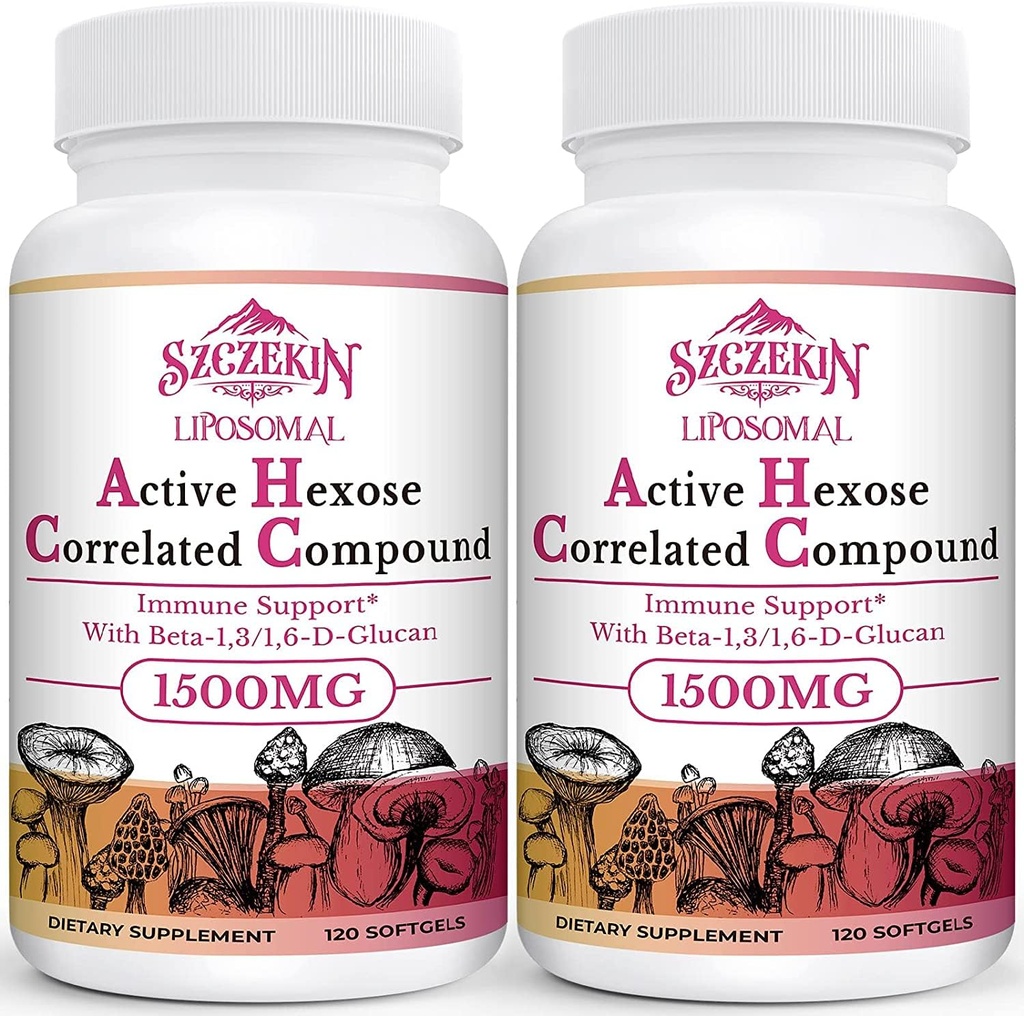1500mg Liposomal 활동적인 Hexose Correlated 보충교재, 자연적인 버섯 추출물, 면역 체계, 간기능을 가진 240 연약한 젤 베타 글루칸은, T 세포 & 살인자 세포 활동을 유지합니다