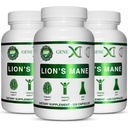 Genex Formulas Lions Mane Supplement with 100 % Lions Mane Extract (3 Pack) - 뇌 부스트, 초점, 정신 Clarity, 자연 에너지, 1000mg/serving - (360 캡슐)