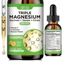 액체 마그네슘 글리세린 보충교재 1000mg의 Calm 마그네슘 구연산염, 오메가 3, 아연, Ashwagandha, L-Theanine, 잠을 위한 Chamomile, 계류, 긴장 기복, 뼈, 근육, 레몬 풍미를 가진 낙타 하락