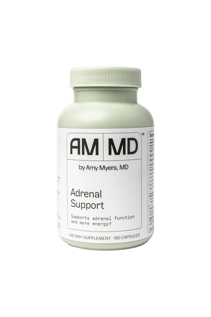 Amy Myers MD Adrenal 지원 - Ashwagandha, Riboflavin, 비타민 B6 및 더 많은 Adaptogenic 허브 보충 - 글루텐 자유로운, 비 먼지 & 비 안개 - 180 캡슐