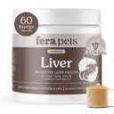 Fera Pets Liver Supplement for Dogs & Cats with Milk Thistle, Choline & Turmeric - 유기 식물 - 강화 Liver 기능, 면역, 해독 및 대사 기능 - 분말 - 60 Scoops