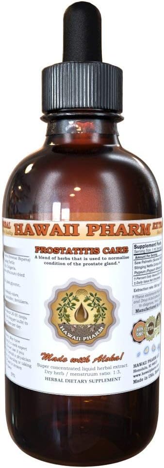 HawaiiPharm Prostate Support Dietary Supplement : Pygeum (Pygeum Africanum) Bark는 Palmetto (Serenoa Repens) Berry, Sting Nettle (Urtica Dioica) 잎 Tincture (Alcohol-Based Liquid Extract) 2 oz를 보았습니다.