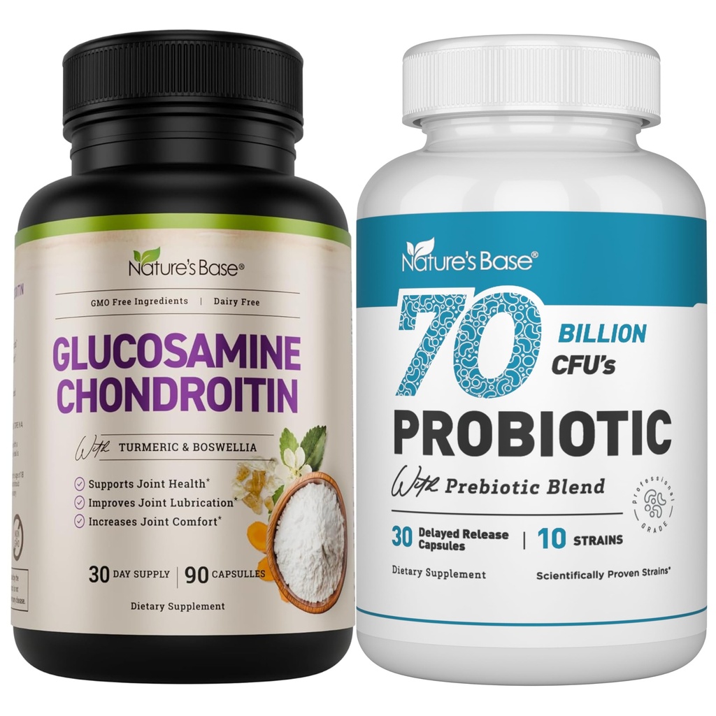 자연의 기초 글루코사민 Chondroitin + Probiotics 70 억 CFU