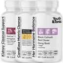 호르몬 균형 & CandEase 모체 & Kidney Cleanse 번들 여성을 위한 3 팩 | 여성 모든 단계 Hormonal & Digestive Imbalance 지원
