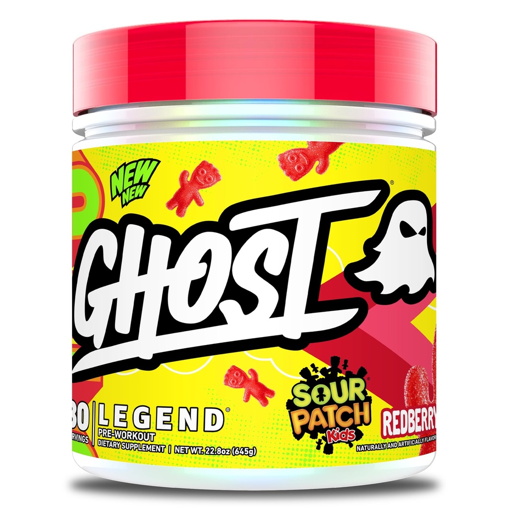 GHOST Legend Pre-Workout Powder, SPK Redberry - 30 서빙 - Choline, L-Citrulline, Beta Alanine for Energy & Focus를 가진 남성 및 여성을위한 사전 운동