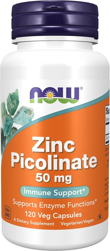 지금 음식 아연 Picolinate, 120의 모자 50mg (2 팩)