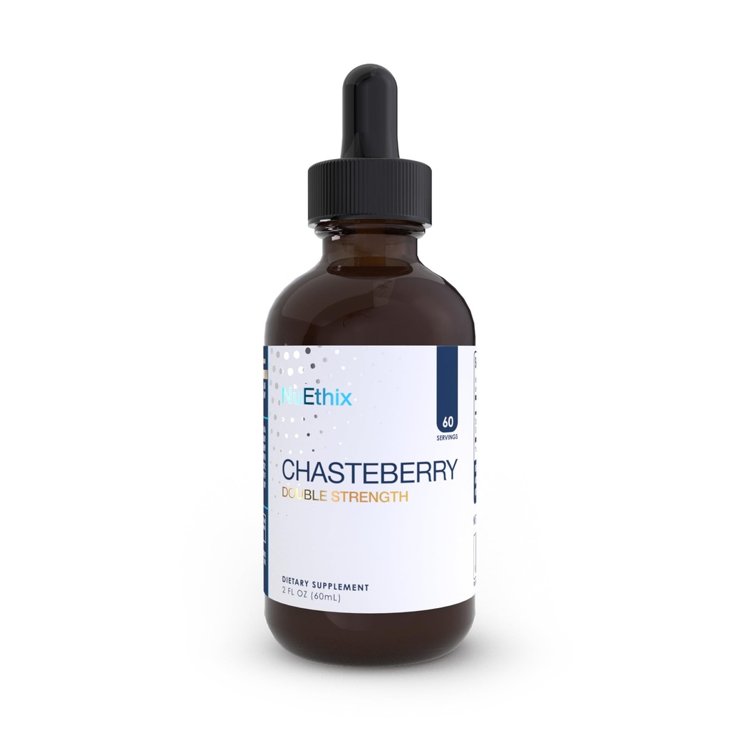 NuEthix Formulations Chasteberry Double Strength 50mg, May Help Balance 에스트로겐 지배력과 May Help Support Menstrual Cycle, 60 서빙