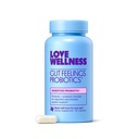 Love Wellness Gut Feelings Probiotic | 여성용 구트 건강, 소화 구제 구제 구제 구제 구제 구제 | 가스 구제를위한 여성 프로바이오틱 | 3 억 CFU | 금고 프리바이오틱스 및 Postbiotic | 30 개