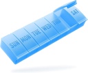 Barhon Pill 주최자 대형, Weekly Medicine Pill 주최자, 7 Day Pills Box Case Travel for Big Vitamin Supplements Fish Oil, Blue