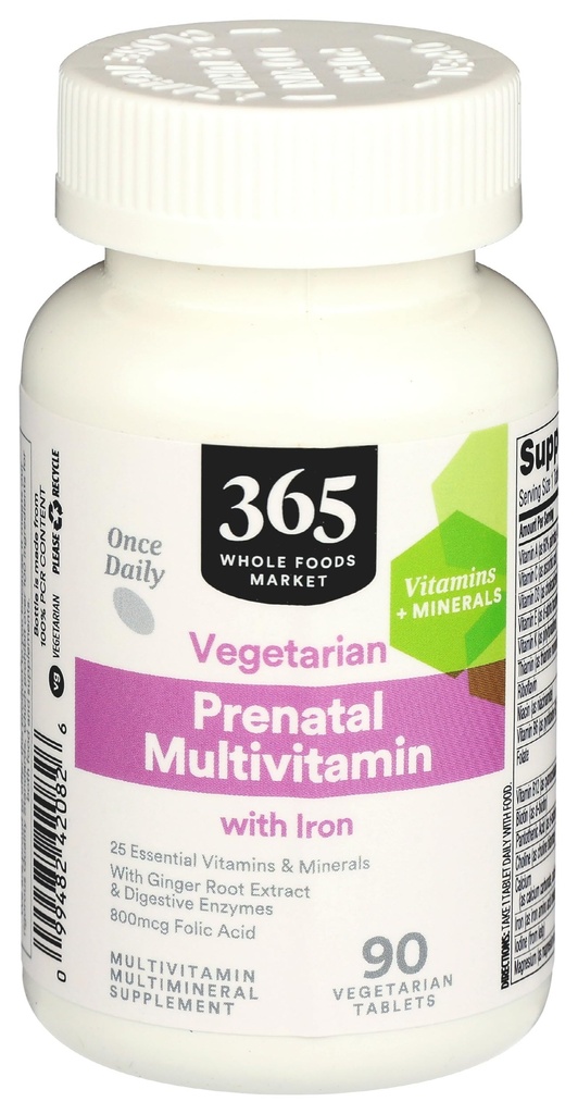 전체 식품 시장의 365, 철, 채식, 90 조사와 Prenatal Multivitamin