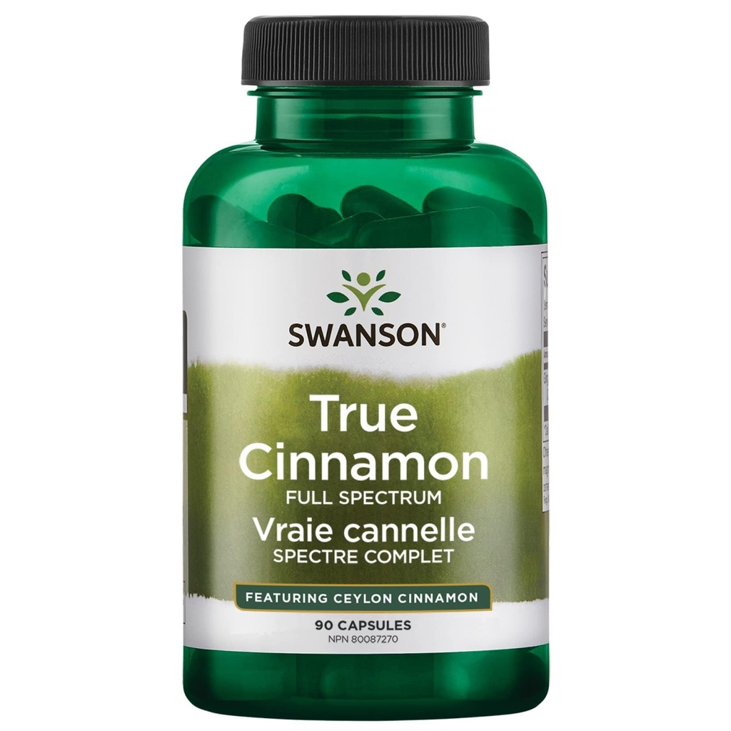 Swanson Full Spectrum True Cinnamon - 초본 보충 - (120 캡슐, 300mg 각)