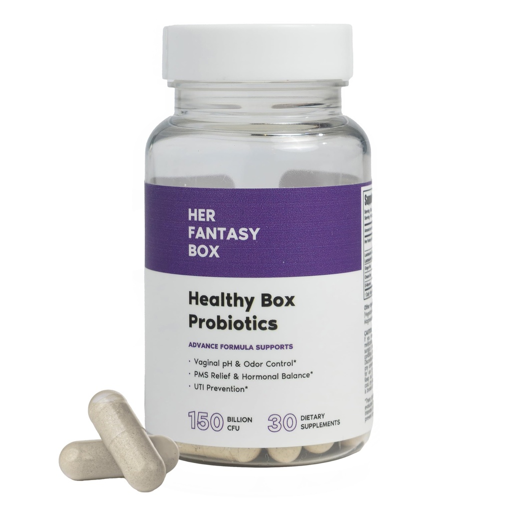 그녀의 판타지 상자 | 건강한 상자 | 여성을 위한 질 프로바이오틱스 - Prebiotics + Advanced Lactobacillus Blend – Hormonal Balance, PMS Relief – Feminine Health Support with Cranberry & D-Mannose