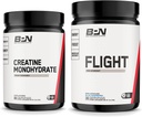 BARE 성능 영양 BPN 크레아틴 Monohydrate & Flight Pre Workout (블루 라즈베리) 번들