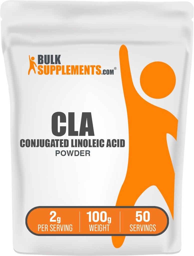 BulkSupplements.com Conjugated Linoleic Acid Powder - CLA 보충, 영양 보충 - 글루텐 무료, 서빙 당 2g, 100g (3.5 oz) (팩 1)