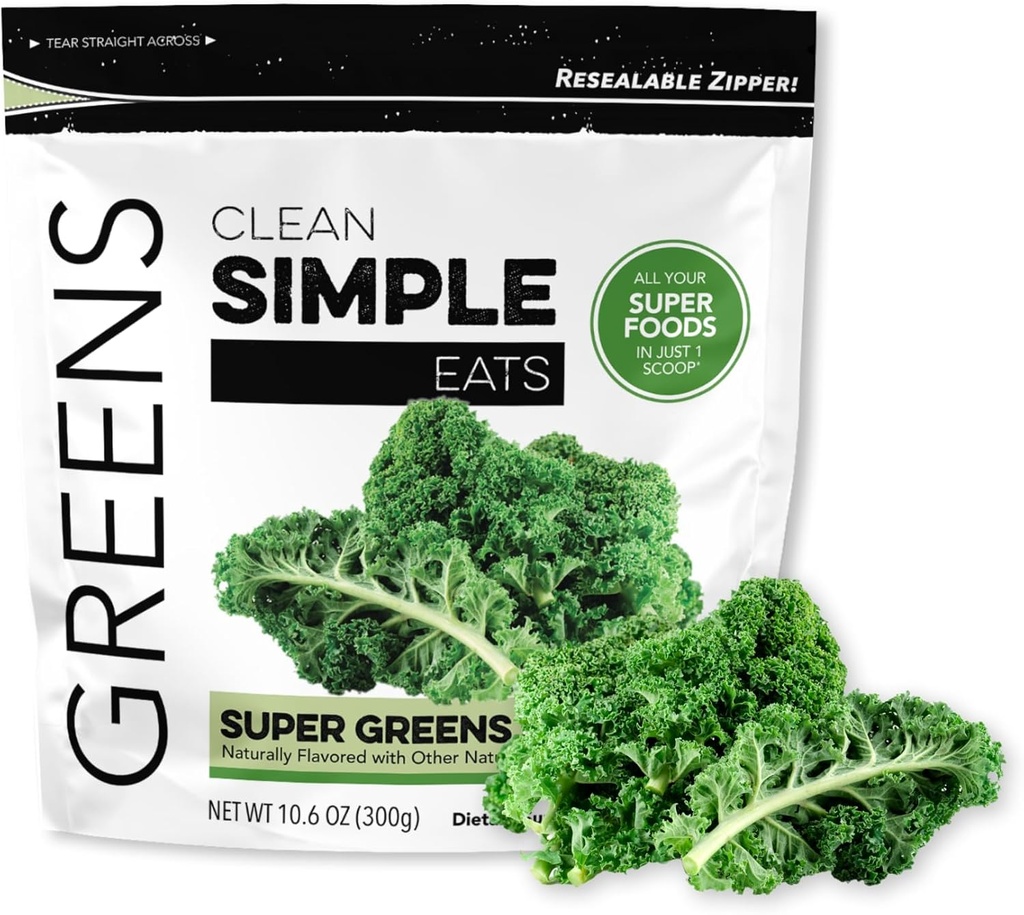 청결한 간단한 식사 최고 녹색 분말, Chlorella, Spirulina, Superfoods & Prebiotic 섬유, 인공 성분 없음, 글루텐 자유로운, 고전적인 녹색 풍미, 30 Srvgs를 가진 자연적인 풍미가 있는 녹색 분말