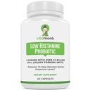 VitaMonk 낮은 Histamine Probiotics Fight Histamine Intolerance 및 지원 균형 잡힌 Gut 건강 - Histamine 통제 -60 캡슐을 가진 사람들을 위한 Histamine 자유로운 Probiotics