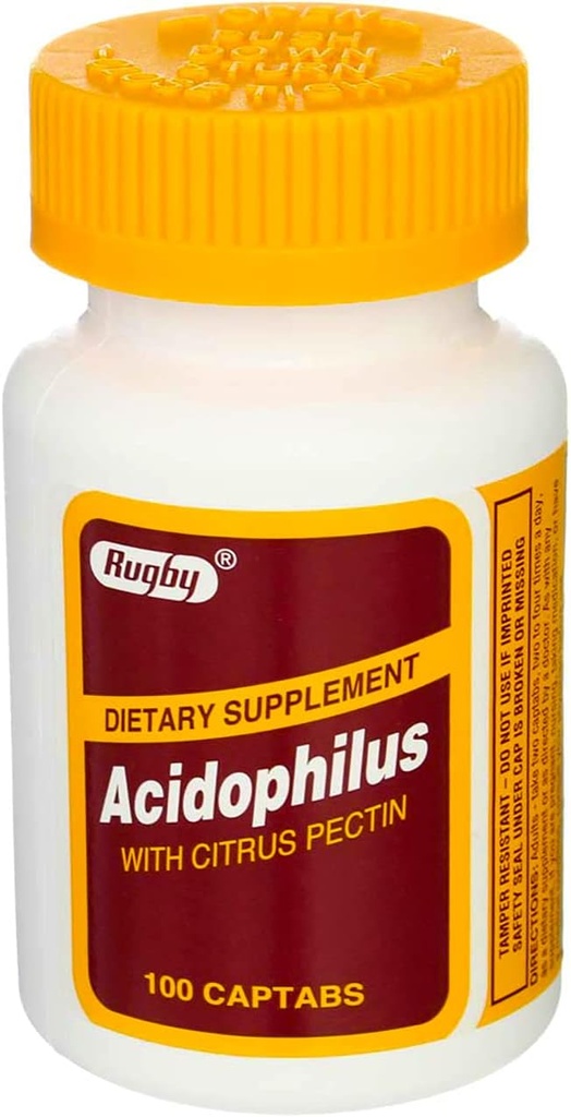 럭비 Acidophilus 여분 힘 w/ L 스포로진 100 럭비에 의하여 Captabs