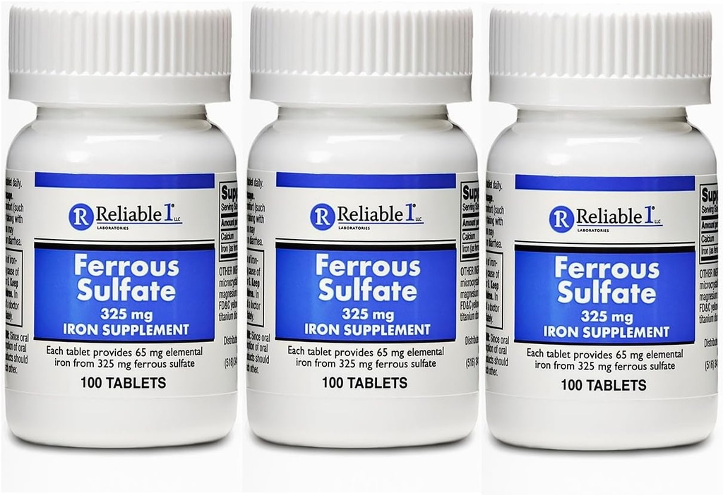 철 황산 철 325 mg 일반 Feosol 100 정제 팩 3