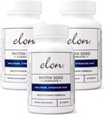 Elon Matrix 5000 Complete Multivitamin - 피부, 헤어 및 네일 성장 비타민 - 여성 및 남성을위한 건강한 머리 성장 비타민 - 5000Mcg Biotin 보충교재, 3 팩 (180 일 공급)