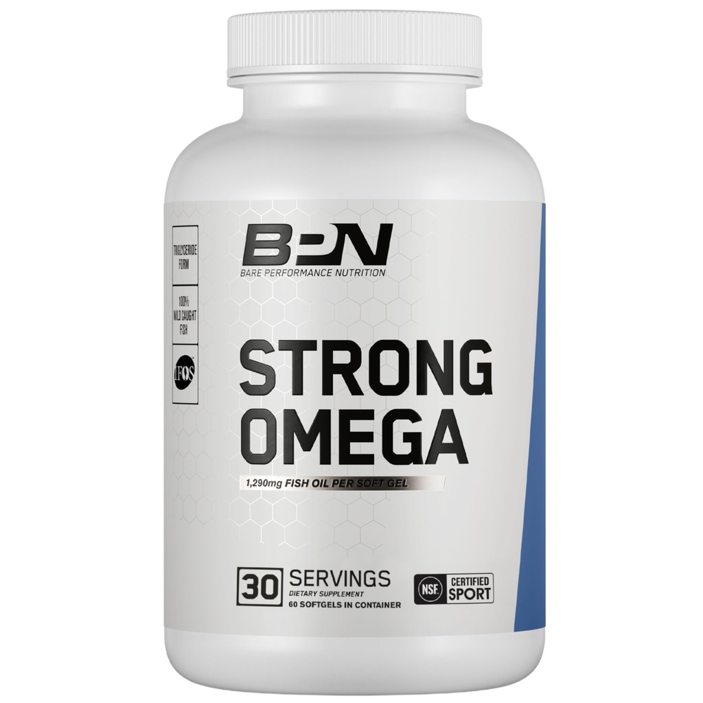 배럴 성능 NUTRITION, BPN 강한 오메가 물고기 오일 소프트 젤, 캡슐 당 1290mg 생선 기름, 야생 잡힌 물고기, 지속 가능한 소스, IFOS 인증, 30 서빙