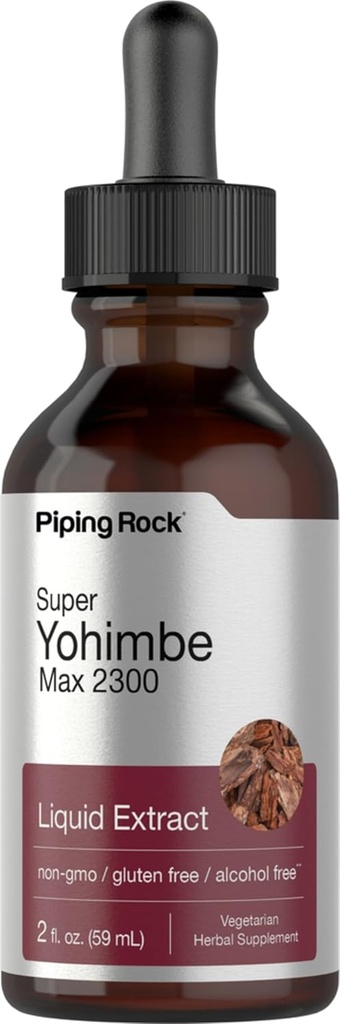 Super Yohimbe 최대 액체 추출물 알코올 무료, 2300 mg, 2 fl oz (59 mL) Dropper 병