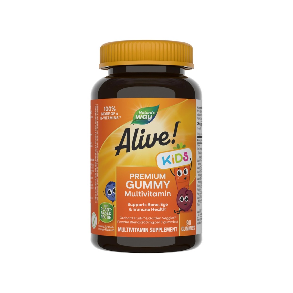 자연의 방법 살아! 어린이 프리미엄 거미 Multivitamin, 글루텐 무료, 펙틴, 90 구미