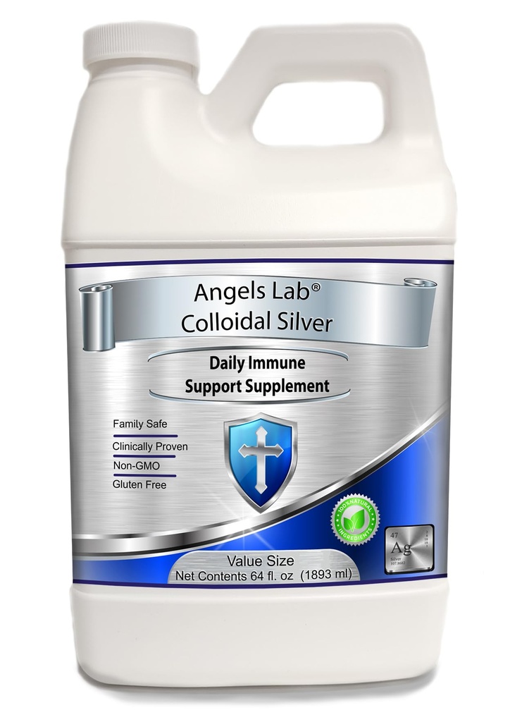 콜로이드 실버 면역 지원 10 PPM 나노 액체 (64 fl oz)