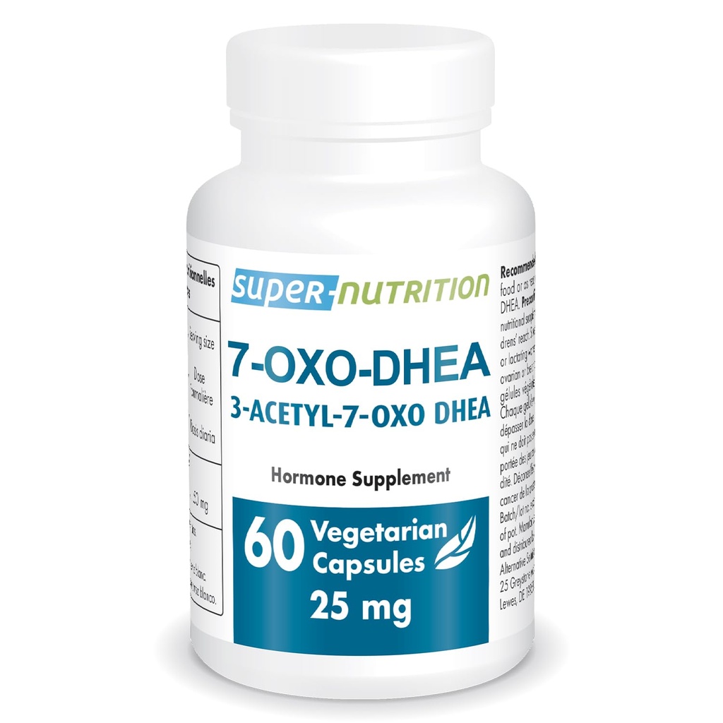 Supersmart 7-OXO DHEA 25mg - 고급 DHEA 대사 산물 보충 | 비 GMO & 글루텐 - 60 채식 캡슐
