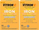 Vitron-c 높은 Potency 철 보충교재 정제 60 Ct (포장 2)