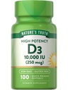 자연의 진실 D3 비타민 10,000 IU Softgels 보충교재 | 100개의 조사 | 높은 힘 공식 | Non-GMO와 글루텐 무료
