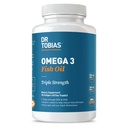 Tobias Omega 3 물고기 기름, 봉사 당 800mg EPA 600mg DHA를 가진 2000mg 세겹 힘, 물고기 기름 Omega 3는 심장, 뇌 & 면역 지원, 90 Softgels, 45의 서빙을 위한 보충 교재를 보충합니다
