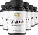 50 VpMax-9 후 골든 - 눈 비타민, Lutein, Lycopene 및 Bilberry 추출물과 함께 시력 관리 및 산화 보충 - 6 병
