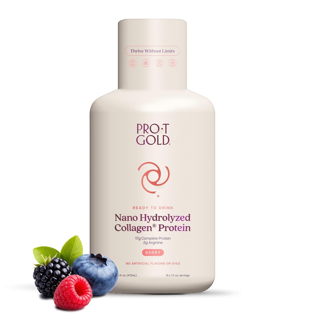 ProT 금 베리 설탕 자유로운 액체 단백질 탄 - 16oz 노화 방지. 부스트 Immunity에 입증. 완전한 단백질 영양을 위한 4,000+ 의료 시설에 의해 신뢰되는 공식 및 입증된 2X 더 빠른 치유