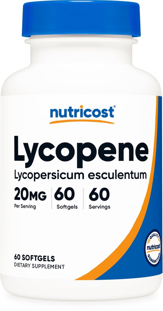Nutricost Lycopene (20mg) 60 Softgels - 글루텐 무료, 비 GMO