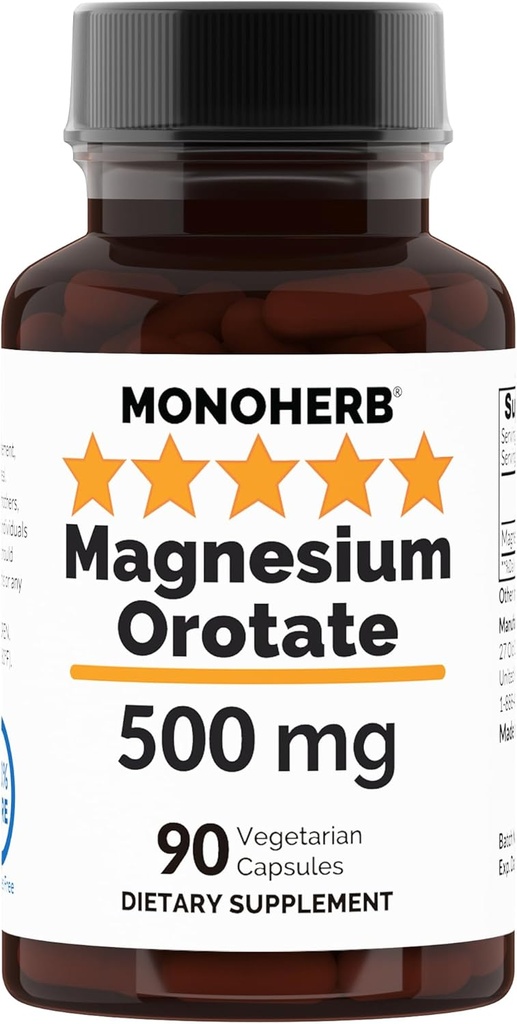 마그네슘 Orotate 캡슐 당 500 mg 90 채식 캡슐