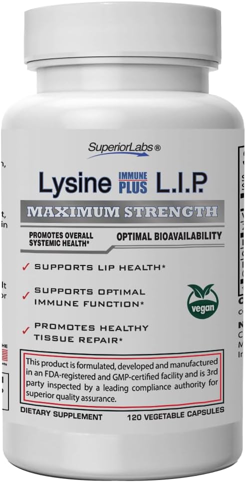 우량한 실험실 Lysine Immune 더하기 입술, 임상으로 입증된 입술 건강 & 지원, 빠른 결과를 위한 HCI를 위한 HCI에 L 리진 Bound & 흡수, Zero Harmful 첨가물과 Bioactive